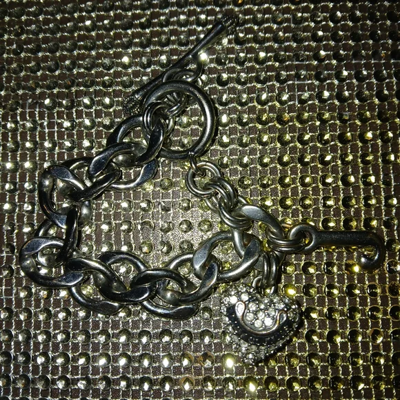 Juicy Couture Metallic Chain Bracelet with Heart Charm - Picture 1 of 1
